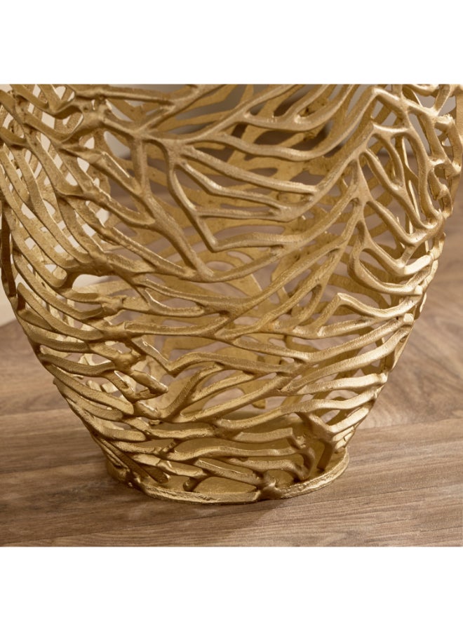 Home Box Decorative Cutwork Vase - Gold - Image 3